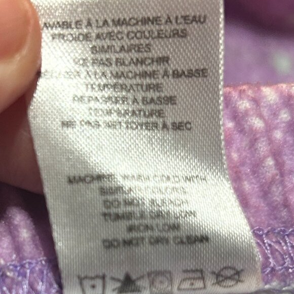 Arie by Ariella Mauve Fleece Lounge Pants Sz L Colorful Star Print Cozy Pajama - Picture 6 of 6